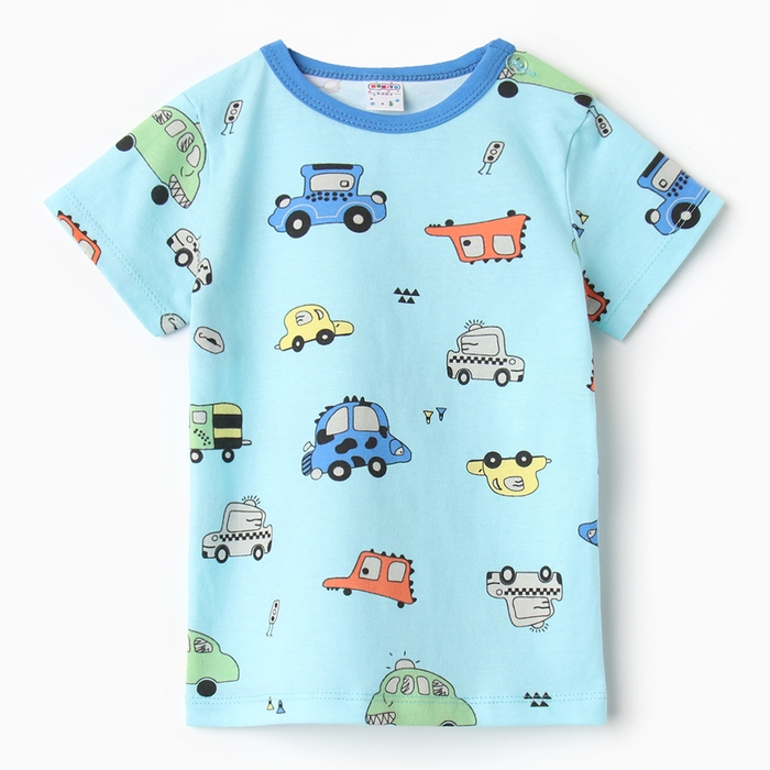 Футболка детская, цвет светло-голубой, рост 86 см