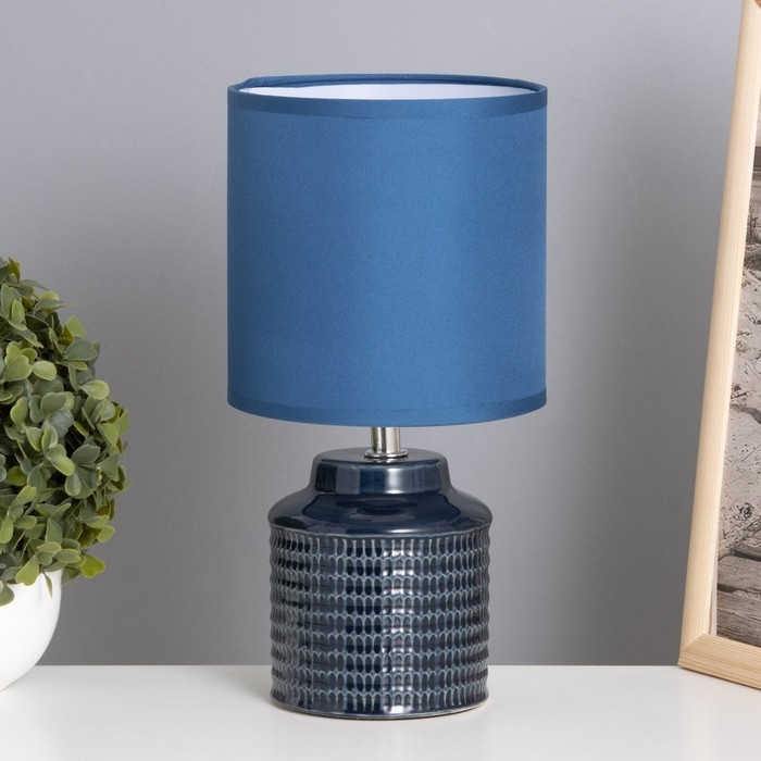 Лампа настольная Лампа настольная "Катрина" 1х40Вт Е14 синий 13х13х25см