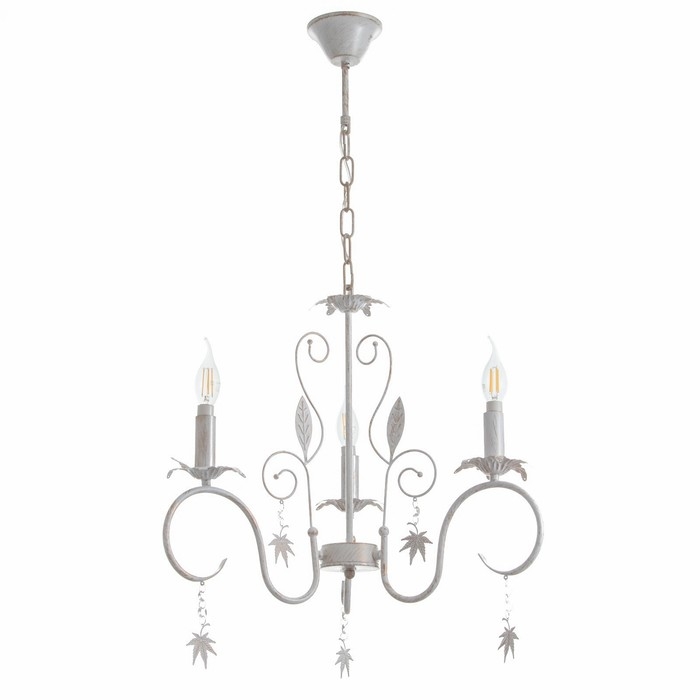 Люстра Люстра "Беатрис" 3xE14 40Вт белый с золотой патиной 56,5х56,5х48,5-105 см BayerLux