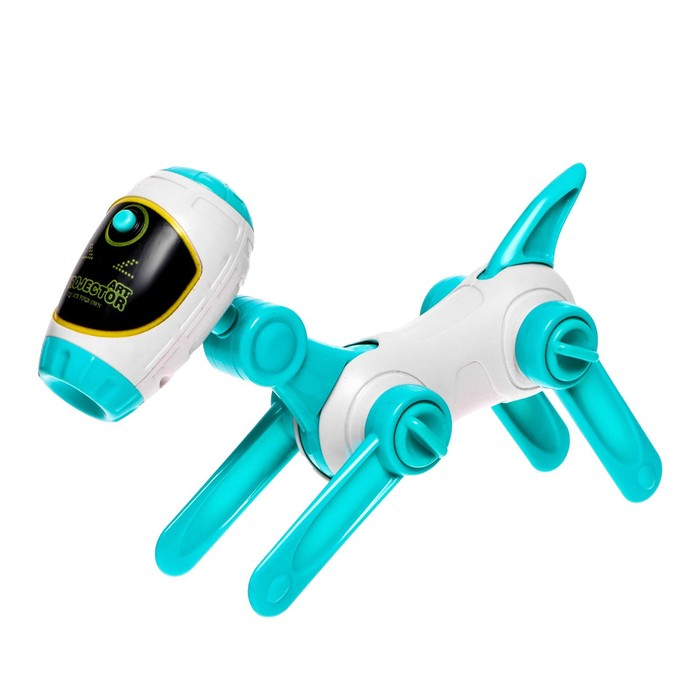 Проектор-лампа для рисования &laquo;Космическая собачка&raquo;, 4 слайда, 32 картинки, 8 фломастеров, МИКС