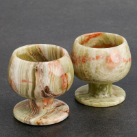 Набор рюмок &laquo;Грация&raquo;, 2 шт 6,5х6,5 см, оникс