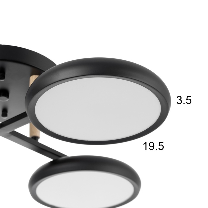 Люстра "Алис" 4хLED 96Вт 3000-6000К черный 60х60х13 см