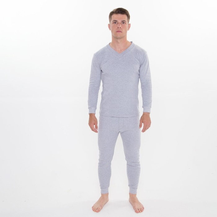 Комплект термо мужской (фуфайка, кальсоны) цвет серый меланж, р-р 50-52 Комплект термо мужской (фуфайка, кальсоны) цвет серый меланж, р-р 50-52