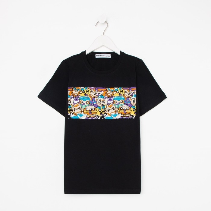 Футболка для мальчика KAFTAN Футболка для мальчика KAFTAN "Hype", рост 158-164, цвет чёрный