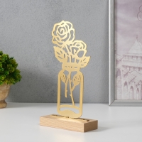 Сувенир металл "Розы в банке" золото 5х11,5х22 см Сувенир металл "Розы в банке" золото 5х11,5х22 см