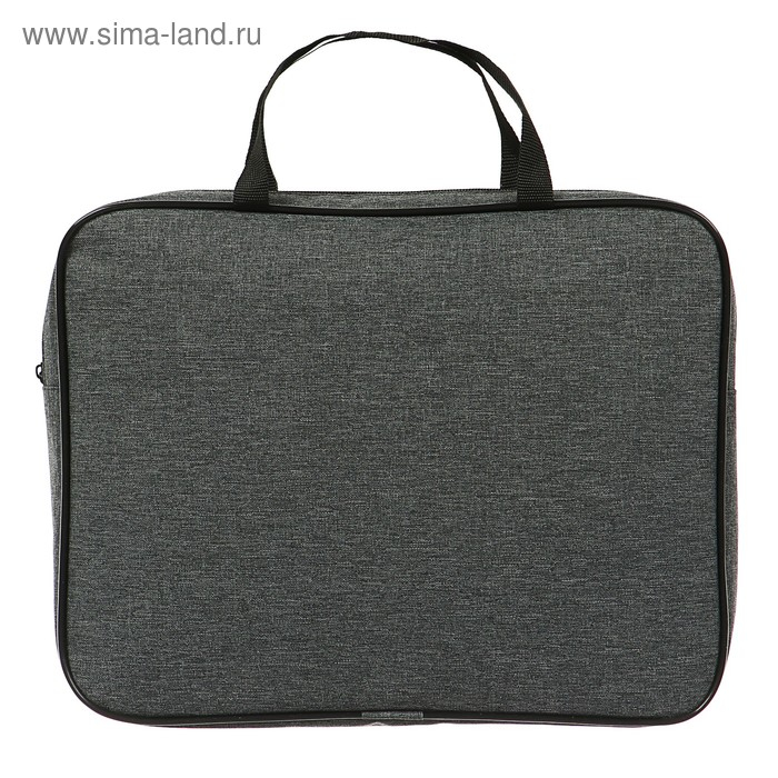 Папка с ручками А4, 350 х 270 х 60 мм, текстильная, Офис Премиум ПДМ-111 Папка с ручками А4, 350 х 270 х 60 мм, текстильная, Офис Премиум ПДМ-111 "Графит"