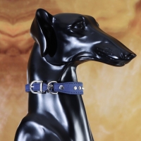 Ошейник "Бархат и стразы", 31 х 1,3/2 см, ОШ 22-28 см, синий Ошейник "Бархат и стразы", 31 х 1,3/2 см, ОШ 22-28 см, синий