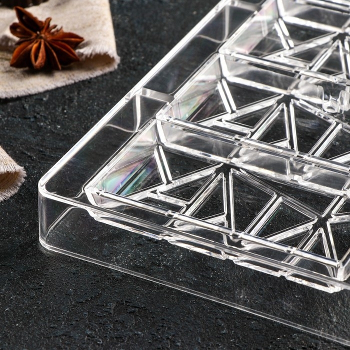 Форма для шоколада «Лайни», 20×12×2,5 см, 4 ячейки 8,5×4,2×1 см, цвет прозрачный Форма для шоколада «Лайни», 20×12×2,5 см, 4 ячейки 8,5×4,2×1 см, цвет прозрачный