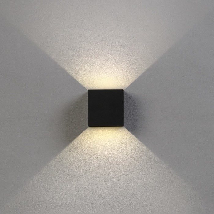 Светильник фасадный &laquo;Куб&raquo;, FSD-062, 6 Вт, 4000К, регулир. луч, IP65, 220 В, пластик, черный   100842