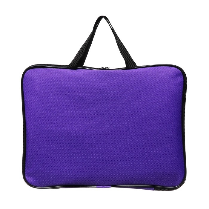 Папка с ручками текстильная А4, 360 х 270 х 20 мм, Папка с ручками текстильная А4, 360 х 270 х 20 мм, "Офис" 1Ш421, внутренний карман, фиолетовая