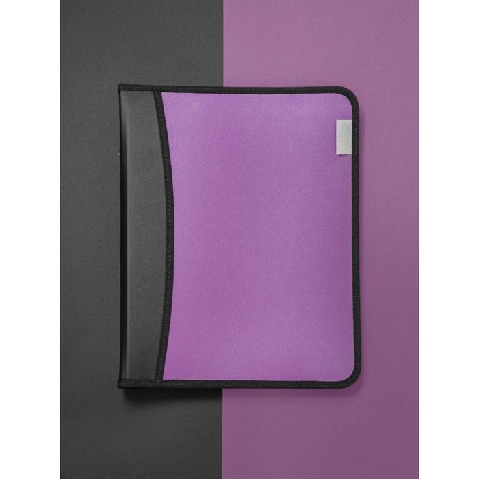 Папка на молнии А4, 2 отделения, Calligrata, 350 х 282 х 33 мм, пластик, 4 кармана, бизнес-класс, сиреневый металлик Папка на молнии А4, 2 отделения, Calligrata, 350 х 282 х 33 мм, пластик, 4 кармана, бизнес-класс, сиреневый металлик