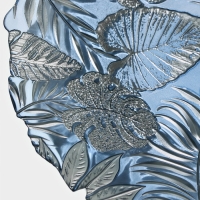 Салатник стеклянный &laquo;Арабис&raquo;, d=33 см, цвет голубой