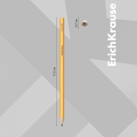 Набор чернографитных карандашей 4 штуки ErichKrause "Amber", HB, грифель d=2.2 мм, дерево, шестигранных, в пакете, жёлтый корпус Набор чернографитных карандашей 4 штуки ErichKrause "Amber", HB, грифель d=2.2 мм, дерево, шестигранных, в пакете, жёлтый корпус