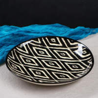 Набор чайный Риштанская керамика "Атлас", 9 предметов (чайник-0,8л,пиалы- 0,3) Набор чайный Риштанская керамика "Атлас", 9 предметов (чайник-0,8л,пиалы- 0,3)