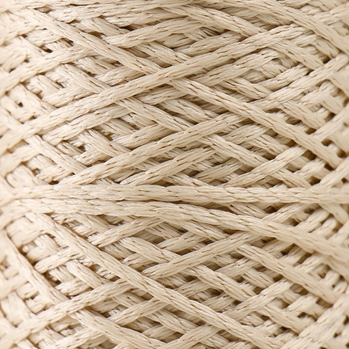 Шнур для вязания 100% полиэфир 1мм 200м/75&plusmn;10гр (03-светло-бежевый)