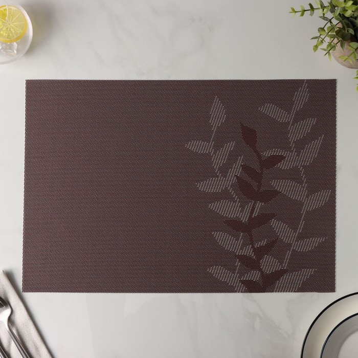 Салфетка сервировочная на стол Доляна «Росток», 45×30 см, цвет серый Салфетка сервировочная на стол Доляна «Росток», 45×30 см, цвет серый