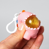 Мялка &laquo;Зубастый чудик&raquo; на брелоке, набор 3 штуки, цвет МИКС