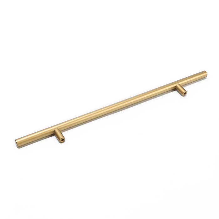 Ручка рейлинг ТУНДРА, облегчённая, d=12 мм, м/о 224/350 мм, внеш ножка, цвет золото Ручка рейлинг ТУНДРА, облегчённая, d=12 мм, м/о 224/350 мм, внеш ножка, цвет золото