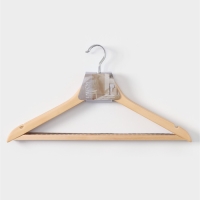 Плечики - вешалки для одежды LaDо́m Bois, 44&times;1,2&times;23 см, 3 шт, деревянные сорт А, антискользящее покрытие, цвет светлое дерево