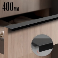 Ручка профильная CAPPIO RT001BL, L=400 мм, м/о 256 мм, цвет черный Ручка профильная CAPPIO RT001BL, L=400 мм, м/о 256 мм, цвет черный