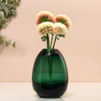 Ваза для цветов &laquo;Джозефина&raquo; из прозрачного зеленого стекла 12 х 10 х 10 см