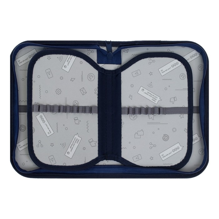 Пенал 3 секции, вкладка внутри, 140 х 210 х 40 мм, тканевый, Calligrata TOP Block Пенал 3 секции, вкладка внутри, 140 х 210 х 40 мм, тканевый, Calligrata TOP Block "Милый котик"