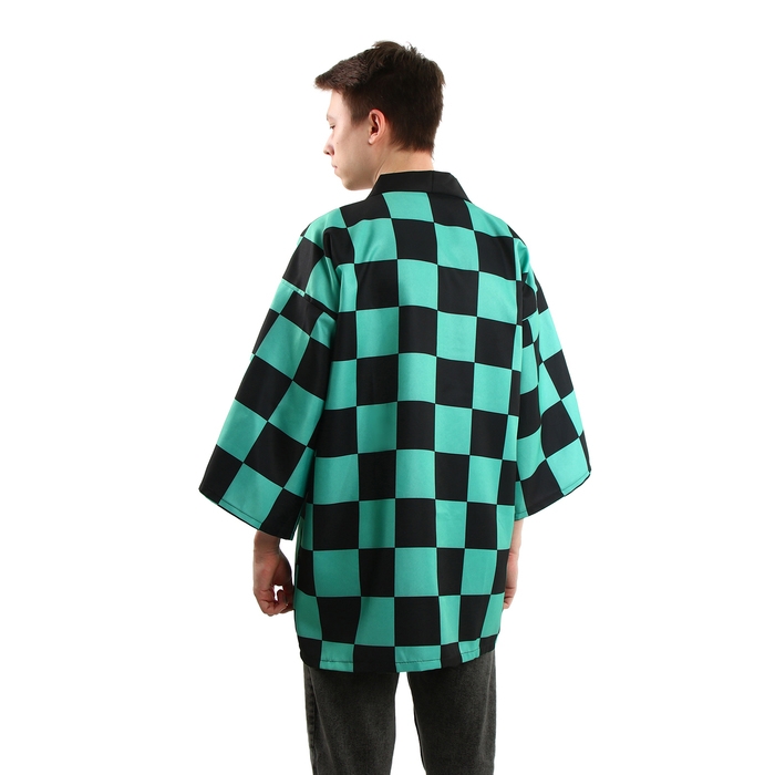 Карнавальное хаори «Демонический клинок», р. 46-48 (L), цвет чёрно-зелёный Карнавальное хаори «Демонический клинок», р. 46-48 (L), цвет чёрно-зелёный