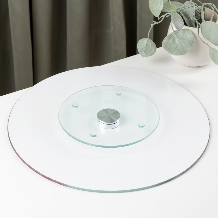 Подставка стеклянная для торта вращающаяся Magistro «Бернардо», d=32 см Подставка стеклянная для торта вращающаяся Magistro «Бернардо», d=32 см