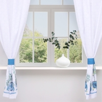 Комплект штор д/кухни с подхватами Этель "Olives" 145х180см-2 шт., 100% п/э Комплект штор д/кухни с подхватами Этель "Olives" 145х180см-2 шт., 100% п/э