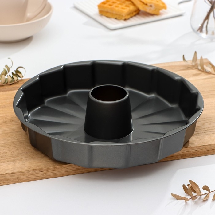 Форма для выпечки «Немецкий кекс. Долька», 29×5 см, антипригарное покрытие, цвет чёрный Форма для выпечки «Немецкий кекс. Долька», 29×5 см, антипригарное покрытие, цвет чёрный