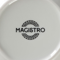 Сахарница фарфоровая с ложкой Magistro «Морской бриз», 250 мл, цвет белый Сахарница фарфоровая с ложкой Magistro «Морской бриз», 250 мл, цвет белый