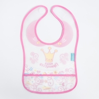 Нагрудник для кормления «Наша принцесса» непромокаемый на липучке, с карманом Нагрудник для кормления «Наша принцесса» непромокаемый на липучке, с карманом