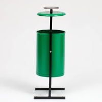 Урна уличная &laquo;Космос&raquo; 21 л, 32 х 82,5 х 28,5 см, зеленая, бак 0,6 мм