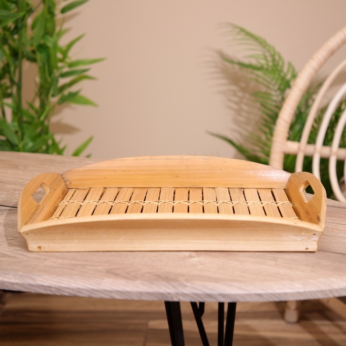 Поднос из бамбука 40х30х5 см