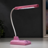Лампа настольная 16291/1PK 16хLED 2Вт 2 режима USB АКБ розовый 9х12х46 см RISALUX