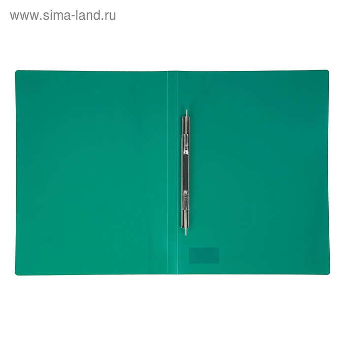 Папка с пружинным скоросшивателем А4, 500 мкм, корешок 15 мм, Calligrata, до 100 листов, зелёная