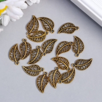 Декор металл для творчества "Золотой ажурный листик" набор 16 шт 1,8х1 см Декор металл для творчества "Золотой ажурный листик" набор 16 шт 1,8х1 см