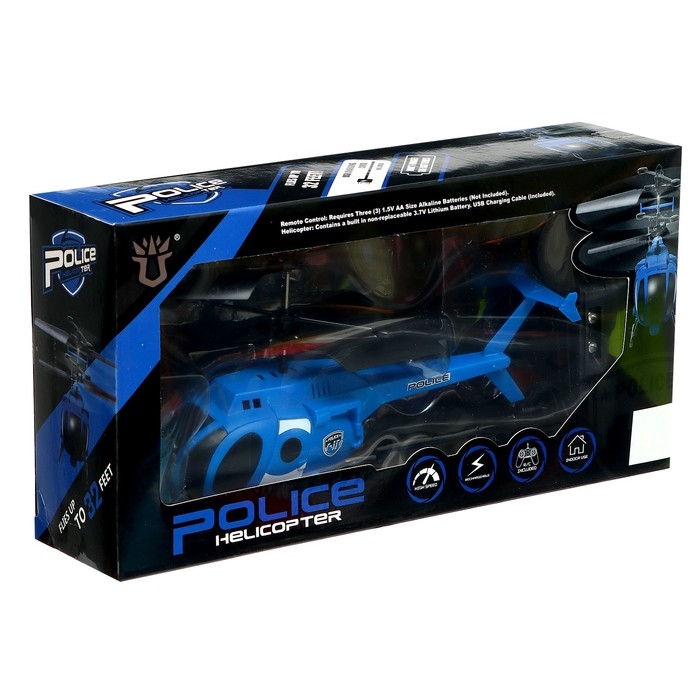 Вертолёт радиоуправляемый &laquo;Полиция&raquo;, цвет синий