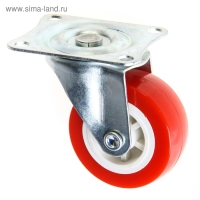 Колесо мебельное, d=50 мм, без тормоза, красное Колесо мебельное, d=50 мм, без тормоза, красное