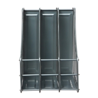 Лоток вертикальный для бумаг, 3 отделения, металлическая сетка, серый Лоток вертикальный для бумаг, 3 отделения, металлическая сетка, серый