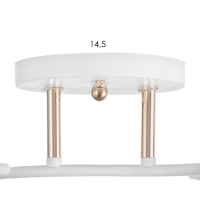 Люстра "Линда" 2х60Вт Е27 Белый, золото 47х16х23см Люстра "Линда" 2х60Вт Е27 Белый, золото 47х16х23см