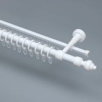 Карниз двухрядный, 160 см, цвет белый Карниз двухрядный, 160 см, цвет белый