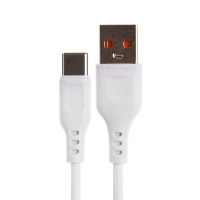Кабель D-01L, Type-C - USB, 1 м, 2.4 A, зарядка + передача данных, белый Кабель D-01L, Type-C - USB, 1 м, 2.4 A, зарядка + передача данных, белый