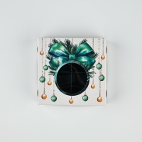 Коробка под 4 конфеты &laquo;Новогодние игрушки&raquo;, 10.5 х 10.5 х 3.5 см, Новый год