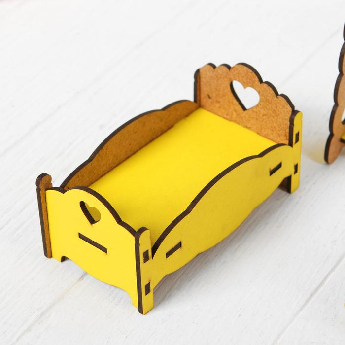 Набор деревянной мебели для кукол «Спальня» Набор деревянной мебели для кукол «Спальня»