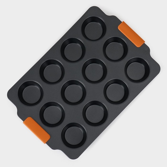 Форма для выпечки Magistro «French Bakery. Круг», 39×26,3×3.4 см, 12 ячеек, антипригарное покрытие Форма для выпечки Magistro «French Bakery. Круг», 39×26,3×3.4 см, 12 ячеек, антипригарное покрытие