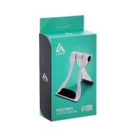 Подставка для телефона LuazON, складная, усиленная, регулируемая высота, бело/оранжевая Подставка для телефона LuazON, складная, усиленная, регулируемая высота, бело/оранжевая