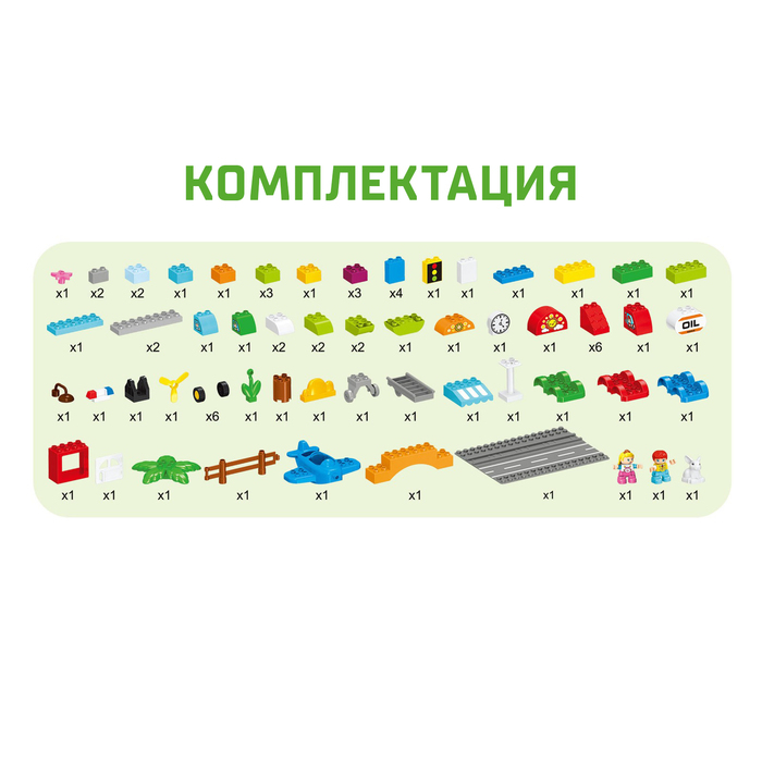 Конструктор &laquo;Городская станция&raquo;, 2 варианта сборки, 80 деталей