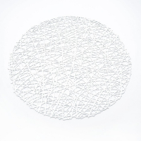Набор салфеток сервировочных на стол Доляна &laquo;Паутинка&raquo;, d=38 см, 4 шт, цвет серебряный