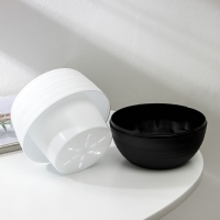 Горшок для цветов с поддоном &laquo;Дуэт&raquo;, 500 мл, пластиковый, чёрно-белый